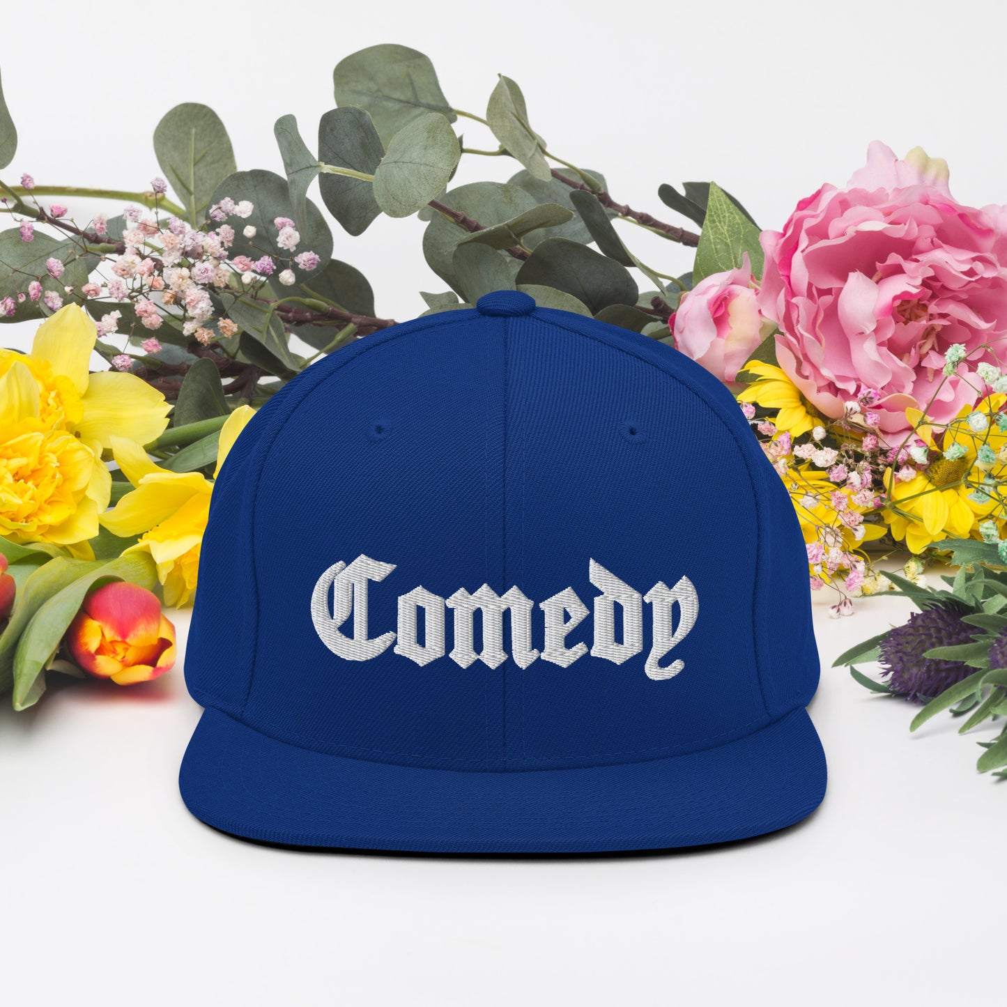 Blue Neighbor Snapback Hat - Comedy the Brand - Stand-Up Comedy Fan Gear