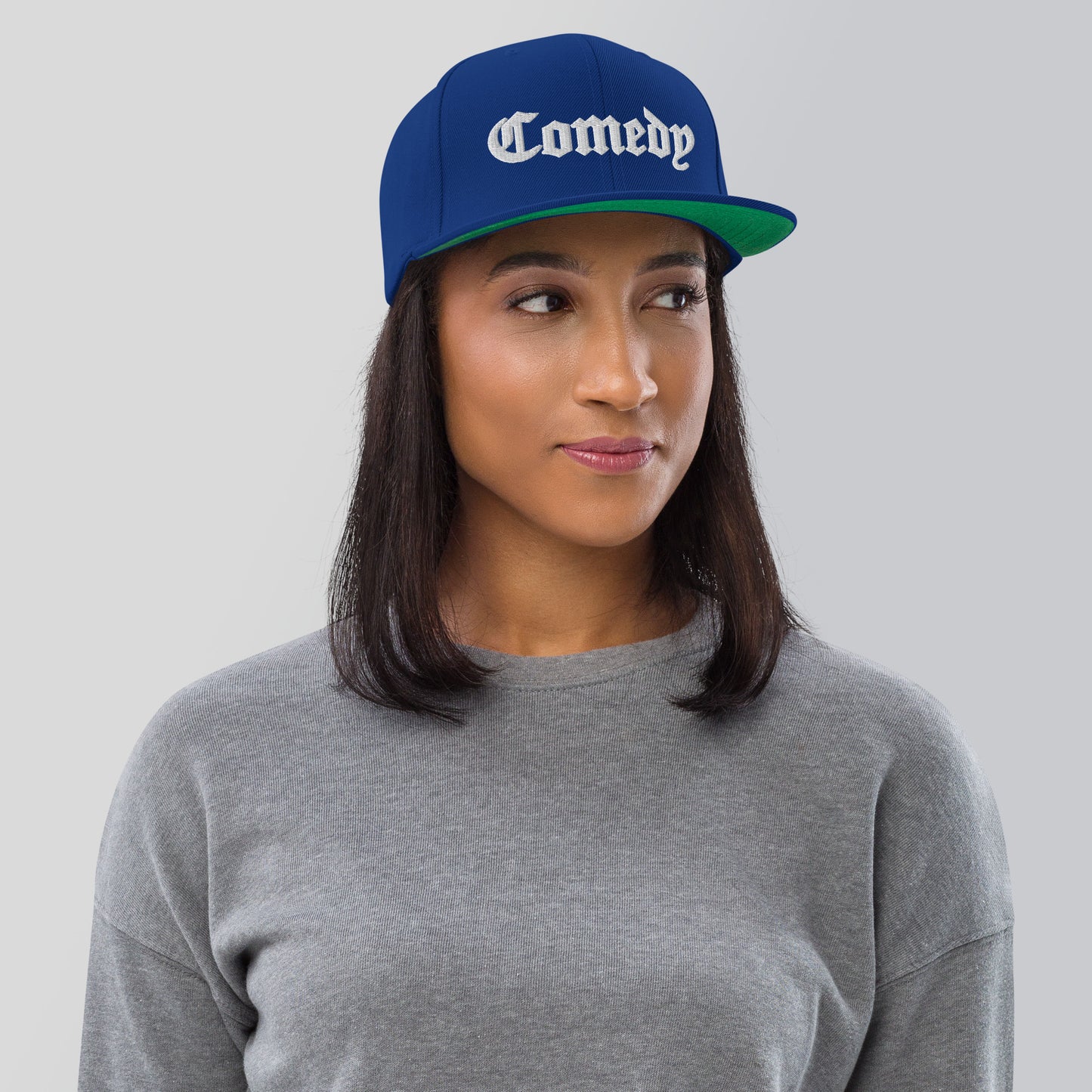 Blue Neighbor Snapback Hat - Comedy the Brand - Stand-Up Comedy Fan Gear