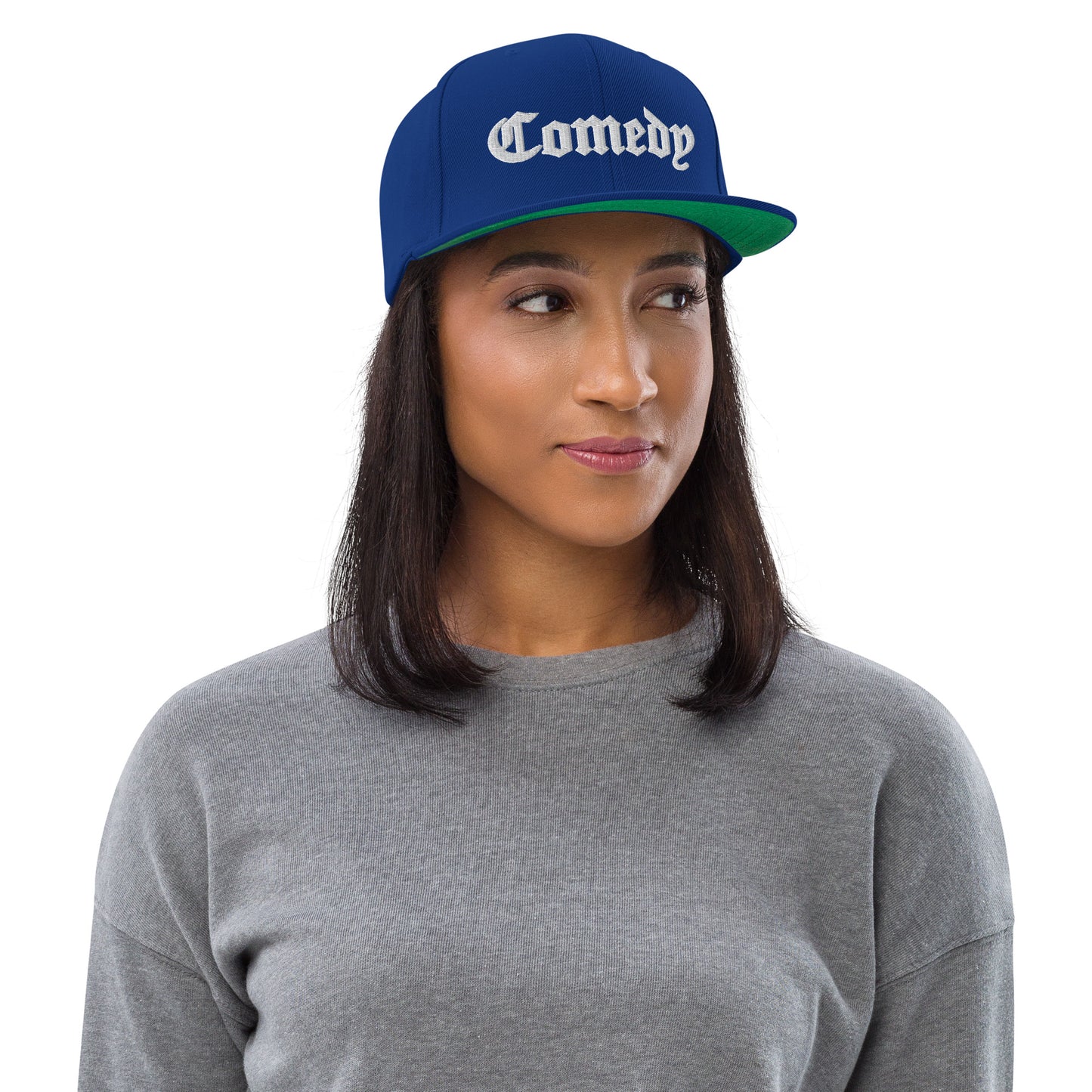 Blue Neighbor Snapback Hat - Comedy the Brand - Stand-Up Comedy Fan Gear