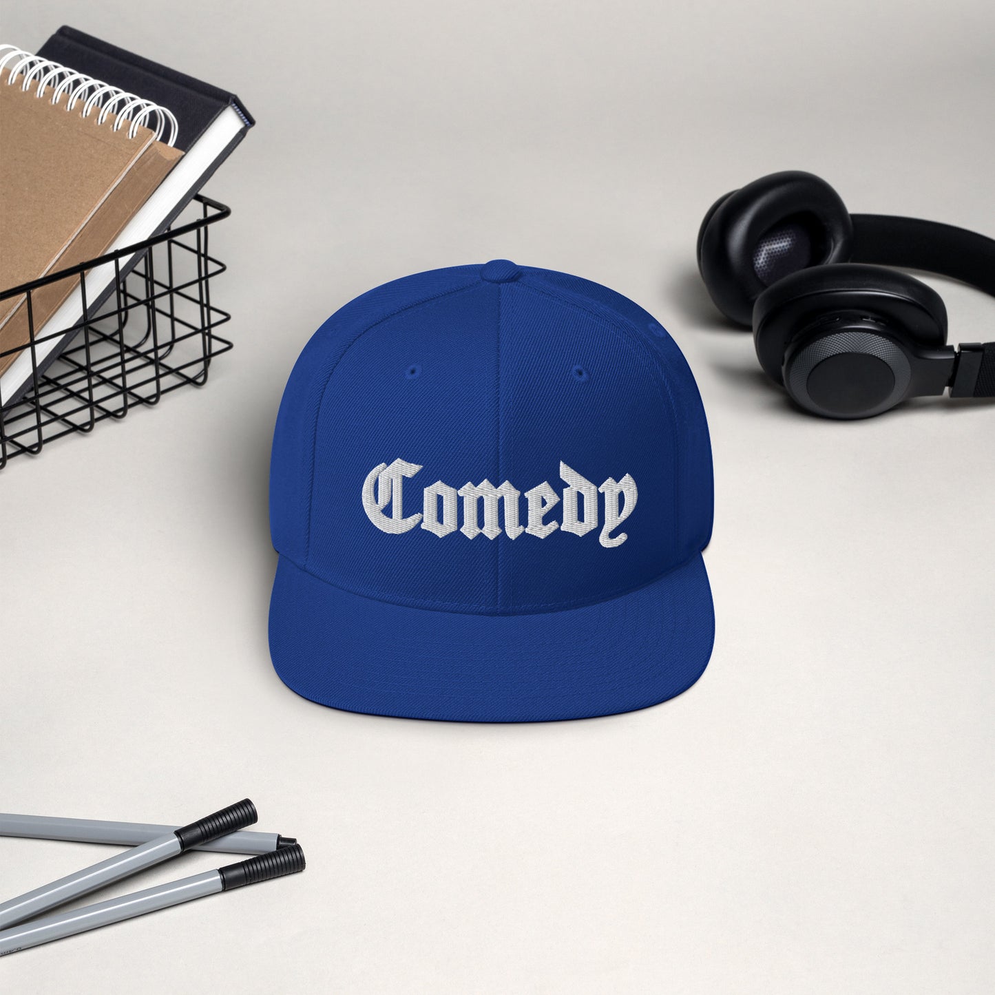 Blue Neighbor Snapback Hat - Comedy the Brand - Stand-Up Comedy Fan Gear