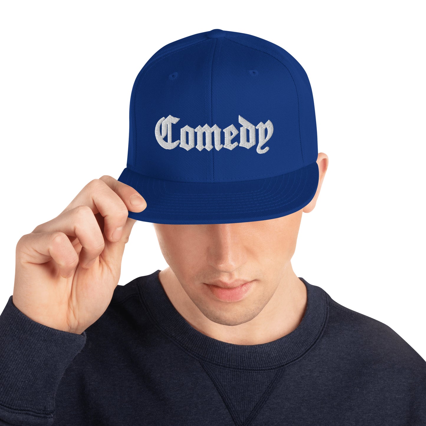 Blue Neighbor Snapback Hat - Comedy the Brand - Stand-Up Comedy Fan Gear